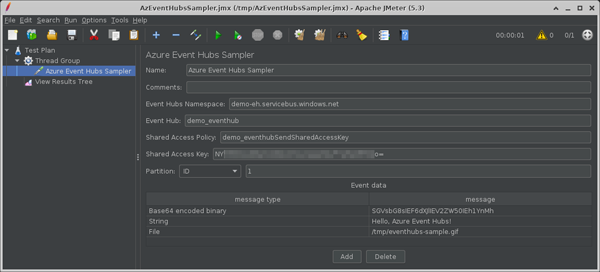 Azure Event Hubs Sampler